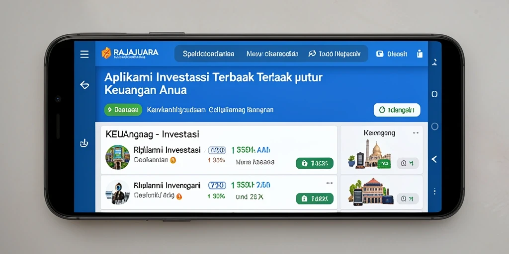 Antarmuka RAJAJUARA yang menarik dan mudah digunakan untuk investasi.