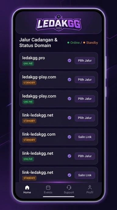 Tampilan link alternatif ledakgg